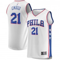 Men's Philadelphia 76ers 21 Joel Embiid White Replica Jersey - Association Edition