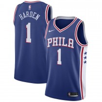 Men's Philadelphia 76ers 1 James Harden Royal Swingman Jersey - Icon Edition