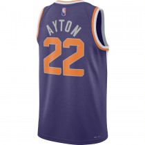 Men's Phoenix Suns 22 Deandre Ayton Purple 2021-22 Diamond Swingman Jersey - Icon Edition