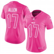 Women's Buffalo Bills Josh Allen Pink Limited Rush Fashion Jersey