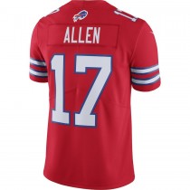 Men's Buffalo Bills Josh Allen Red Color Rush Vapor Limited Jersey