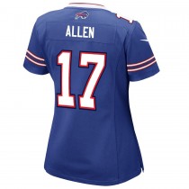 Women's Buffalo Bills 17 Josh Allen Royal Game Player Jersey