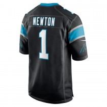 Men's Carolina Panthers Cam Newton Black Player Game Jersey