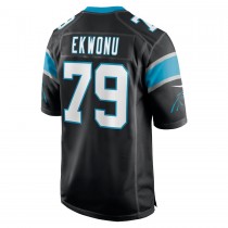 Men's Carolina Panthers Ikem Ekwonu Nike Black 2022 NFL Draft First Round Pick Game Jersey