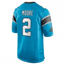 Men's Carolina Panthers D.J. Moore Blue Game Jersey