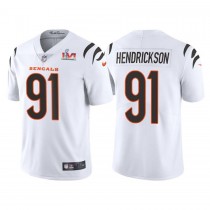 Men's Cincinnati Bengals 91 Trey Hendrickson White Vapor Limited Stitched Jersey