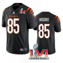 Men's Cincinnati Bengals 85 Tee Higgins Black Vapor Limited Stitched Jersey