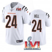Men's Cincinnati Bengals 24 Vonn Bell White Vapor Limited Stitched Jersey