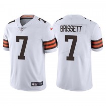 Men's Cleveland Browns 7 Jacoby Brissett White Vapor Untouchable Limited Stitched Jersey