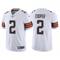 Men's Cleveland Browns 2 Amari Cooper White Vapor Untouchable Limited Stitched Jersey