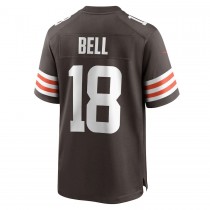 Men's Cleveland Browns David Bell Brown Game Jersey