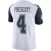 Men's Dallas Cowboys Dak Prescott White Color Rush Vapor Limited Jersey