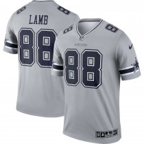 Men's Dallas Cowboys 88 CeeDee Lamb Gray Inverted Legend Jersey