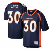 Men's Denver Broncos 30 Terrell Davis Mitchell & Ness Navy Legacy Replica Jersey