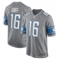 Men's Detroit Lions 16 Jared Goff Game Jersey