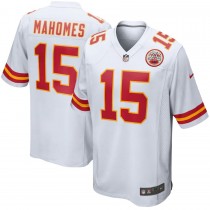 Men's Kansas City Chiefs 15 Patrick Mahomes White Game Jersey