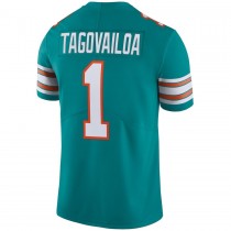 Men's Miami Dolphins Tua Tagovailoa Aqua Alternate Vapor Limited Jersey