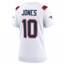Women's New England Patriots Mac Jones White Player Game Jersey