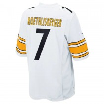 Men's Pittsburgh Steelers Ben Roethlisberger White Game Jersey