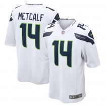 Men's Seattle Seahawks 14 DK Metcalf White Game Jersey