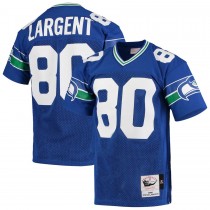 Men's Seattle Seahawks 80 Steve Largent Mitchell & Ness Royal Jersey