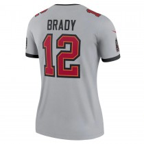 Women's Tampa Bay Buccaneers Tom Brady Gray Inverted Legend Jersey