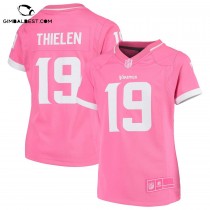 Girls Youth Adam Thielen Pink Minnesota Vikings Fashion Bubble Gum Jersey