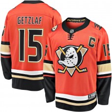 Men's Anaheim Ducks Ryan 15 Getzlaf Fanatics Branded Orange Alternate Premier Breakaway Player Jersey