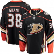 Men's Anaheim Ducks 38 Derek Grant Fanatics Branded Black Home Breakaway Player Jersey