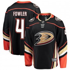 Men's Anaheim Ducks 4 Cam Fowler Fanatics Branded Black Breakaway Player Jersey