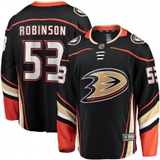 Men's Anaheim Ducks 53 Buddy Robinson Fanatics Branded Black Home Breakaway Player Jersey