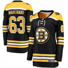 Women's Boston Bruins 37 Brad Marchand Fanatics Branded Black Home Breakaway Player Jersey