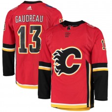 Men's Calgary Flames 13 Johnny Gaudreau adidas Red Alternate Authentic Player Jersey