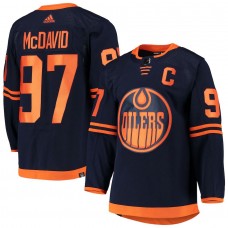 Men's Edmonton Oilers 97 Connor McDavid adidas Navy Alternate Primegreen Authentic Pro Player Jersey