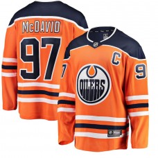 Men's Edmonton Oilers 97 Connor McDavid Fanatics Branded Orange Breakaway Player Jersey