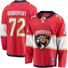 Men's Florida Panthers 72 Sergei Bobrovsky Red Breakaway Player Jersey