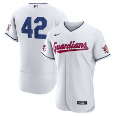 Men's Cleveland Guardians Jackie Robinson White Authentic Player Jersey
