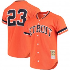 Men's Detroit Tigers Kirk Gibson Mitchell & Ness Orange Fashion Cooperstown Collection Mesh Batting Practice Jersey