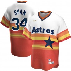 Men's Houston Astros 34 Nolan Ryan White Home Cooperstown Collection Player Jersey