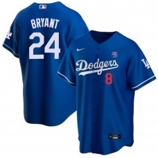 Men's Los Angeles Dodgers 8-24 Kobe Bryant Memorial Royal Baseball Jersey