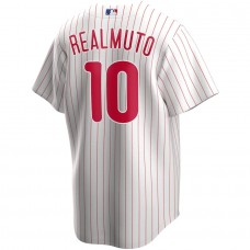 Men's Philadelphia Phillies 10 JT Realmuto White Home Replica Player Name Jersey