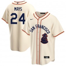 Men's San Francisco Giants Willie Mays Sea Lions Throwback 1946 Home Cream Jersey