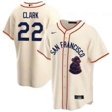 Men's San Francisco Giants Jack Clark Sea Lions Throwback 1946 Home Cream Jersey