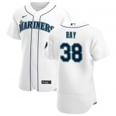 Men's Seattle Mariners 38 Robbie Ray White Home Authentic Jersey