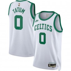 Men's Boston Celtics 0 Jayson Tatum White 2021-22 Swingman Jersey - Classic Edition
