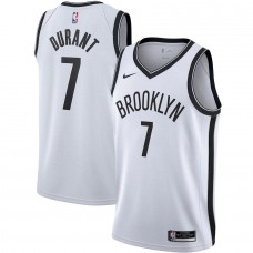 Men's Brooklyn Nets 7 Kevin Durant White Swingman Jersey - Association Edition