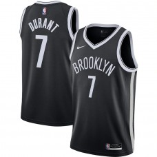 Men's Brooklyn Nets 7 Kevin Durant Black Swingman Jersey - Icon Edition