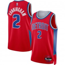 Men's Detroit Pistons Cade Cunningham 2022 Red Swingman Jersey - City Edition