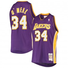 Men's Los Angeles Lakers Shaquille O'Neal Mitchell & Ness Purple 1999-2000 Hardwood Classics Swingman Jersey