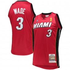 Men's Miami Heat Dwyane Wade Mitchell & Ness Red 2005-06 Hardwood Classics Jersey